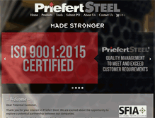 Tablet Screenshot of priefertsteel.com